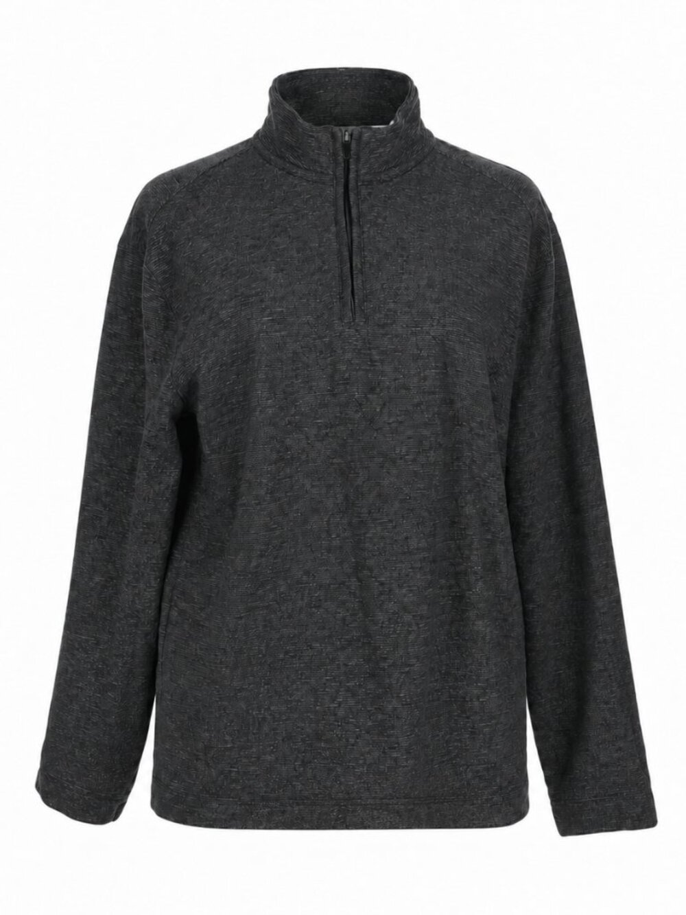 Van Heusen Charcoal Gray Quarter-Zip Pullover Sweater, M - Picture 2 of 6